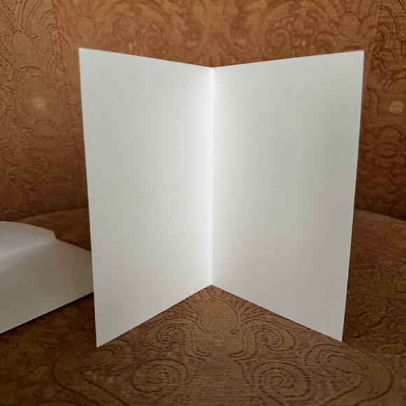 ✉️ Chanel White and Gold Greeting Card - Picture 2 of 6